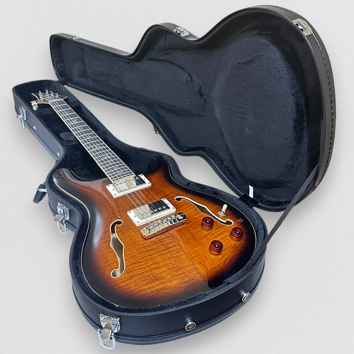 Paul Reed Smith PRS SE Hollowbody II Piezo Electric Guitar w/ Case - Black Gold Burst