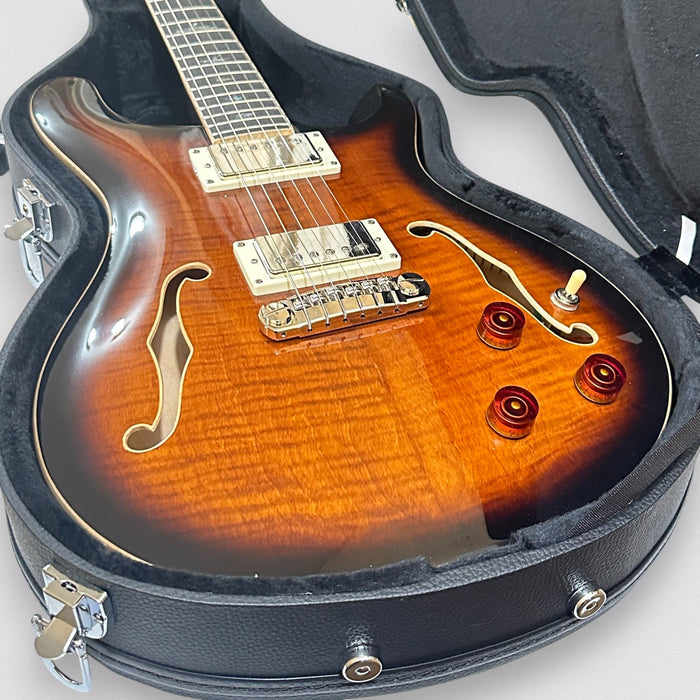 Paul Reed Smith PRS SE Hollowbody II Piezo Electric Guitar w/ Case - Black Gold Burst