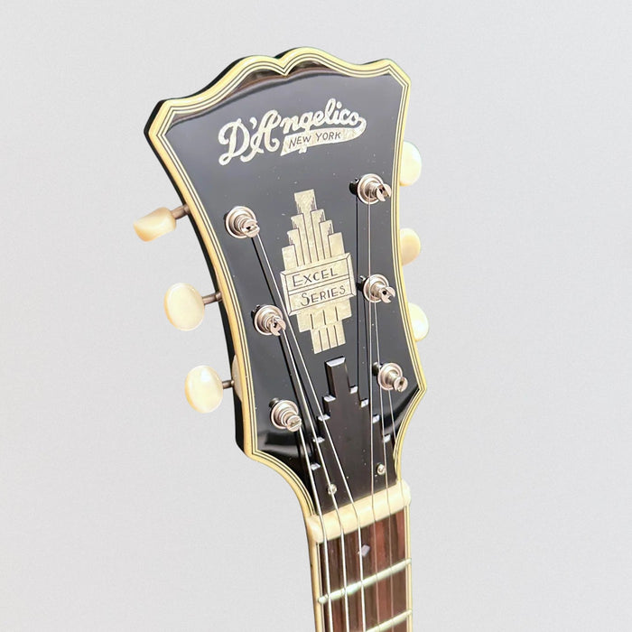 D'Angelico Excel Mini DC Tour Semi Hollowbody Electric Guitar - Black