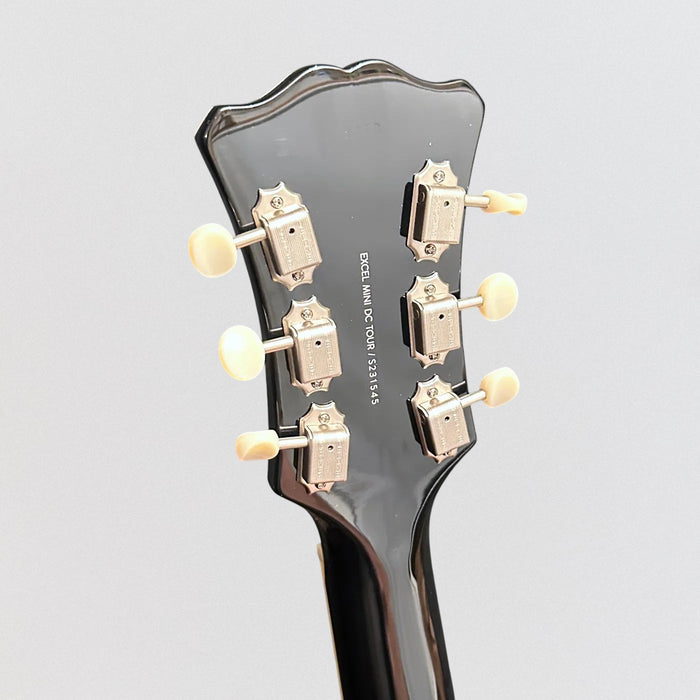 D'Angelico Excel Mini DC Tour Semi Hollowbody Electric Guitar - Black