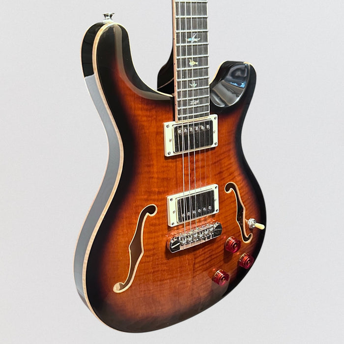 Paul Reed Smith PRS SE Hollowbody II Piezo Electric Guitar w/ Case - Black Gold Burst