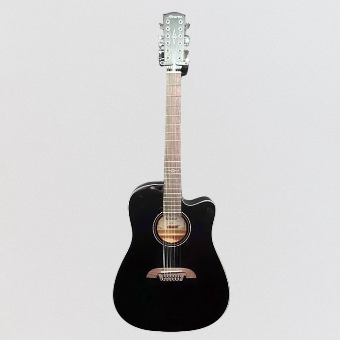 Alvarez AD60CE 12 String Dreadnought Acoustic Electric Guitar - Black