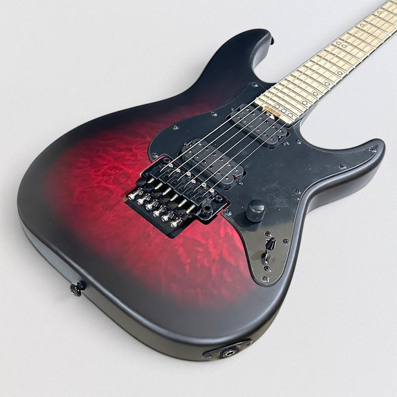 Schecter Miles Dimitri Baker 6 FR Electric Guitar - Crimson Red Burst Satin
