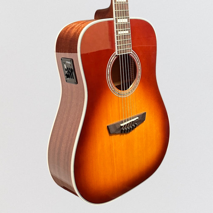 D'Angelico Premier Series Lexington Dreadnought Acoustic-Electric Guitar - Ice Tea Burst