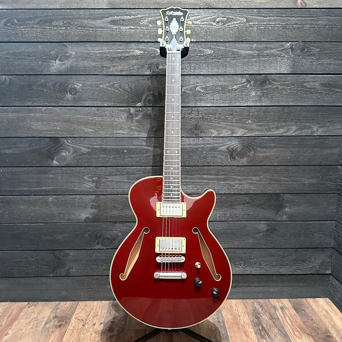 D'Angelico Excel Mini SS Tour Semi Hollowbody Electric Guitar - Solid Wine