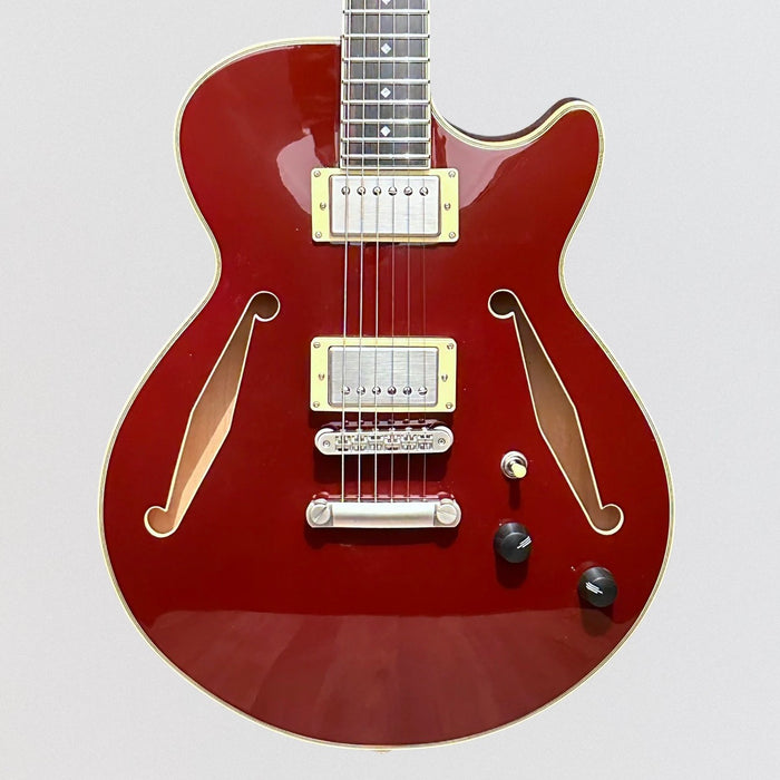 D'Angelico Excel Mini SS Tour Semi Hollowbody Electric Guitar - Solid Wine