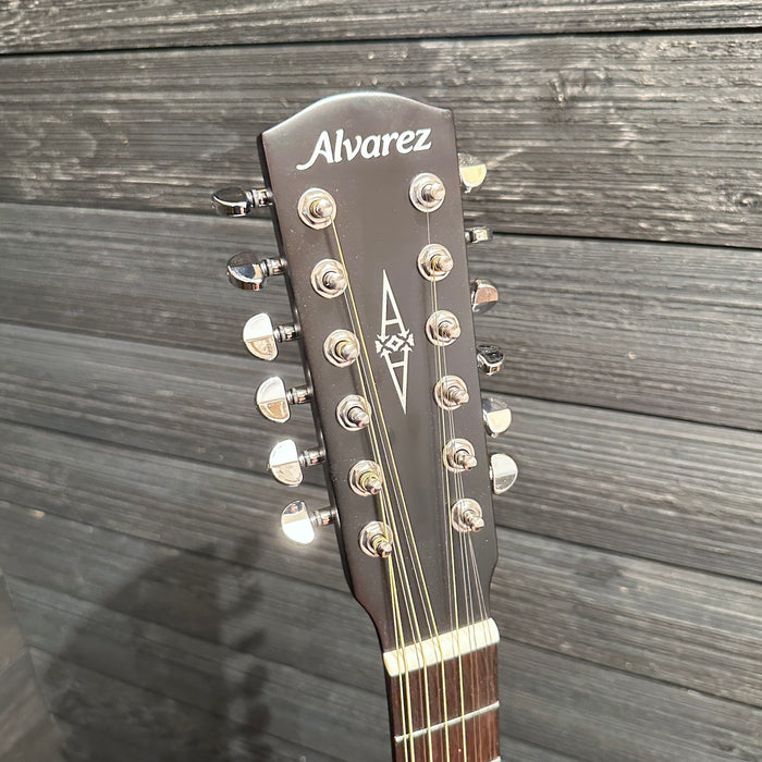 Alvarez AD60CE 12 String Dreadnought Acoustic Electric Guitar - Black