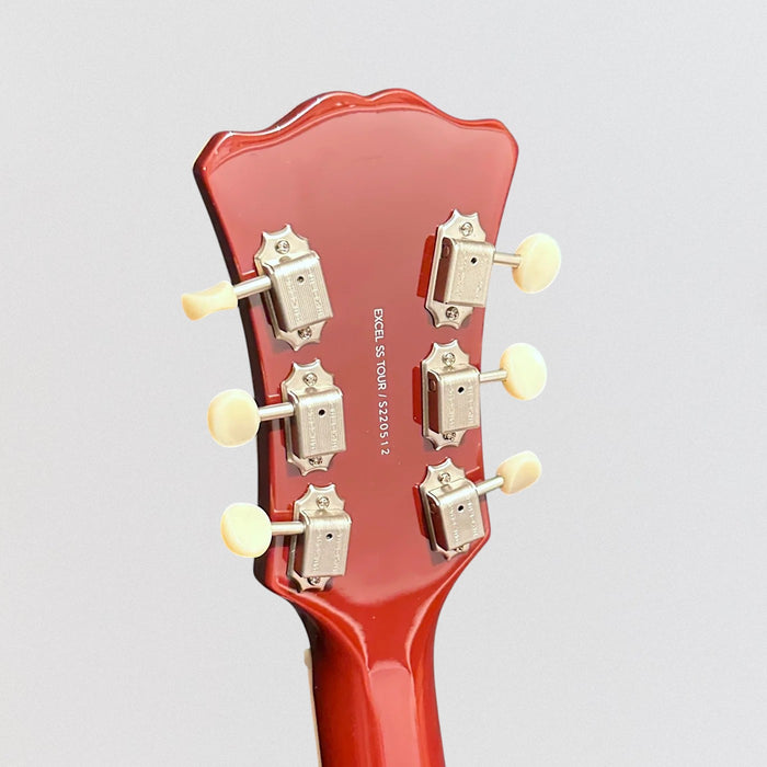 D'Angelico Excel Mini SS Tour Semi Hollowbody Electric Guitar - Solid Wine