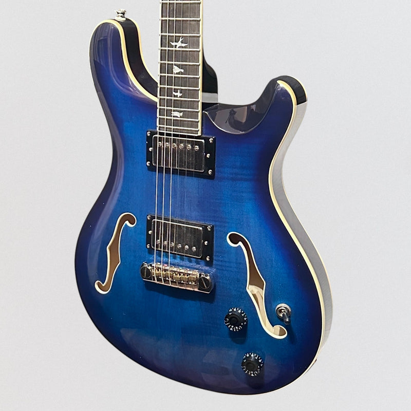 Paul Reed Smith PRS SE Hollowbody II Electric Guitar w/ Case - Faded Blue Burst