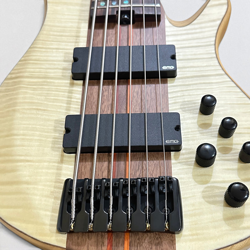 Schecter Charles Berthoud CB 6 String Electric Bass Guitar - Natural