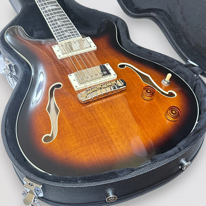 Paul Reed Smith PRS SE Hollowbody II Electric Guitar w/ Case - Black Gold Burst