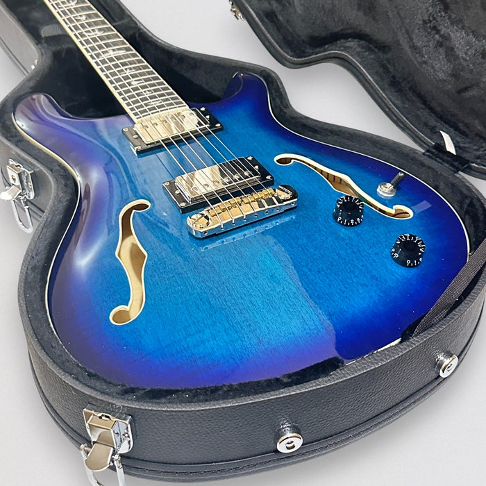 Paul Reed Smith PRS SE Hollowbody II Electric Guitar w/ Case - Faded Blue Burst