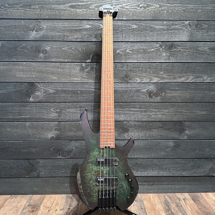 Cort Space 5 Headless 5-String Electric Bass Guitar - Star Dust Green