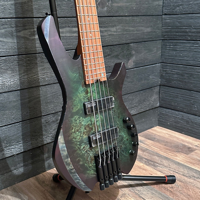 Cort Space 5 Headless 5-String Electric Bass Guitar - Star Dust Green