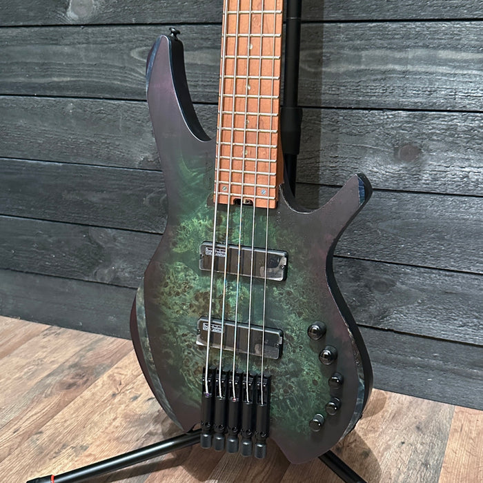 Cort Space 5 Headless 5-String Electric Bass Guitar - Star Dust Green