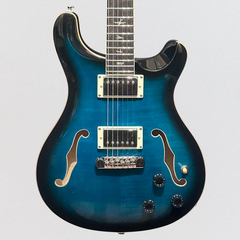 Paul Reed Smith PRS SE Hollowbody II Piezo Electric Guitar w/ Case - Peacock Blue Burst