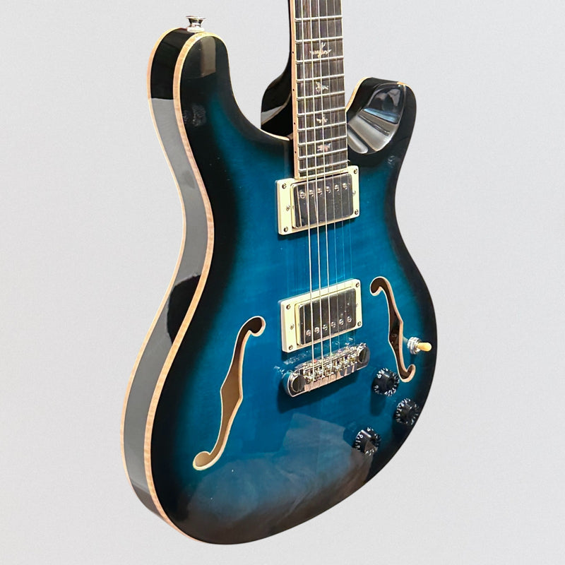 Paul Reed Smith PRS SE Hollowbody II Piezo Electric Guitar w/ Case - Peacock Blue Burst