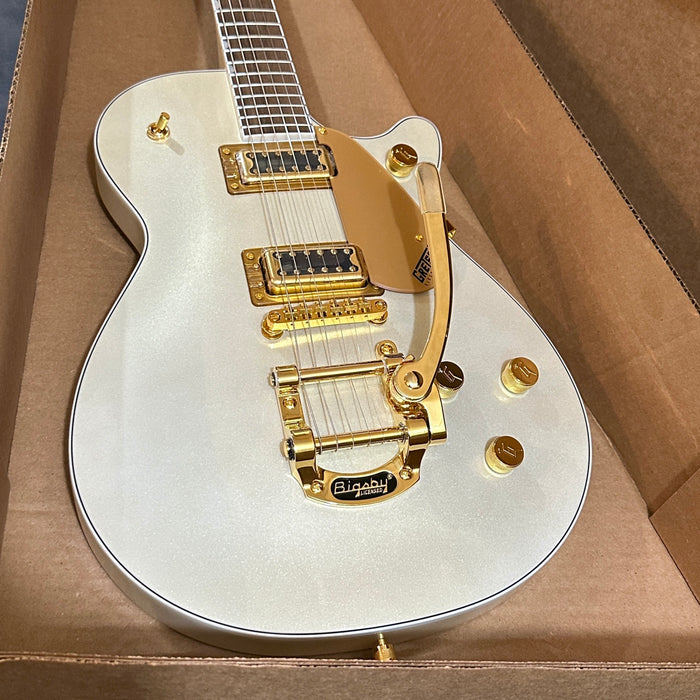 Gretsch Guitars G5237TG Electromatic Jet FT Bigsby Limited-Edition Electric Guitar - Champagne White