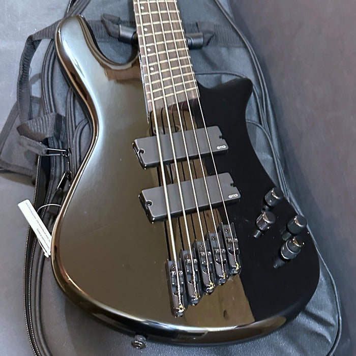 Spector NS Dimension 5 String Multi Scale Electric Bass Guitar w/ Bag - Black