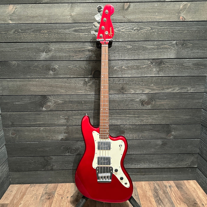 Fender Squier Limited Edition Paranormal Rascal HH 4 String Electric Bass Guitar - Candy Apple Red