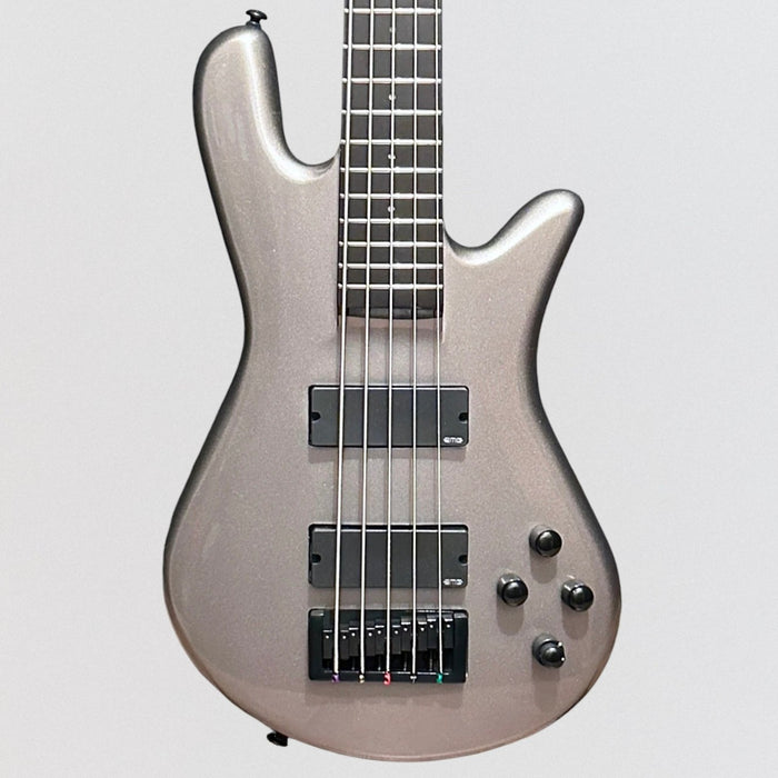 Spector NS Ethos 5 String Electric Bass Guitar w/ Bag - Gun Metal Grey