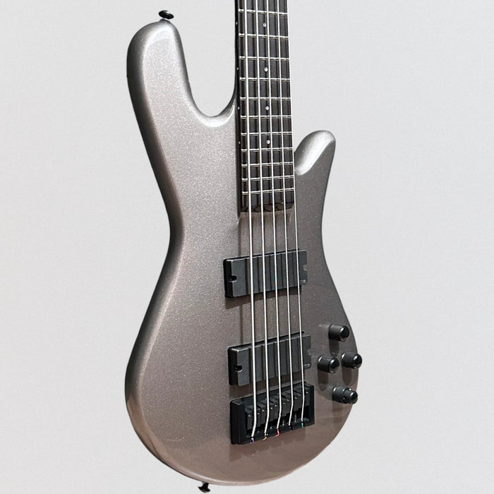Spector NS Ethos 5 String Electric Bass Guitar w/ Bag - Gun Metal Grey