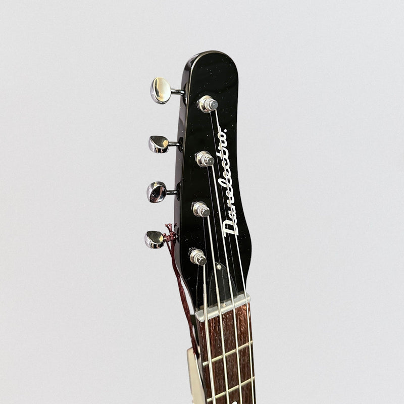 Danelectro D56BASS-BLK Single Cut Body Shape Dolphin Headstock 4-String Electric Bass Guitar - Black