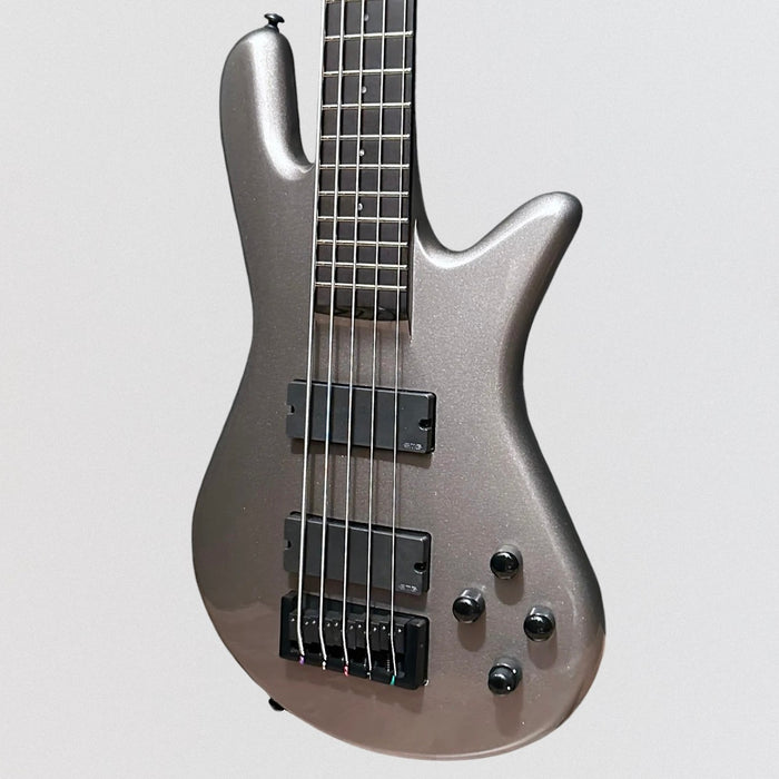 Spector NS Ethos 5 String Electric Bass Guitar w/ Bag - Gun Metal Grey