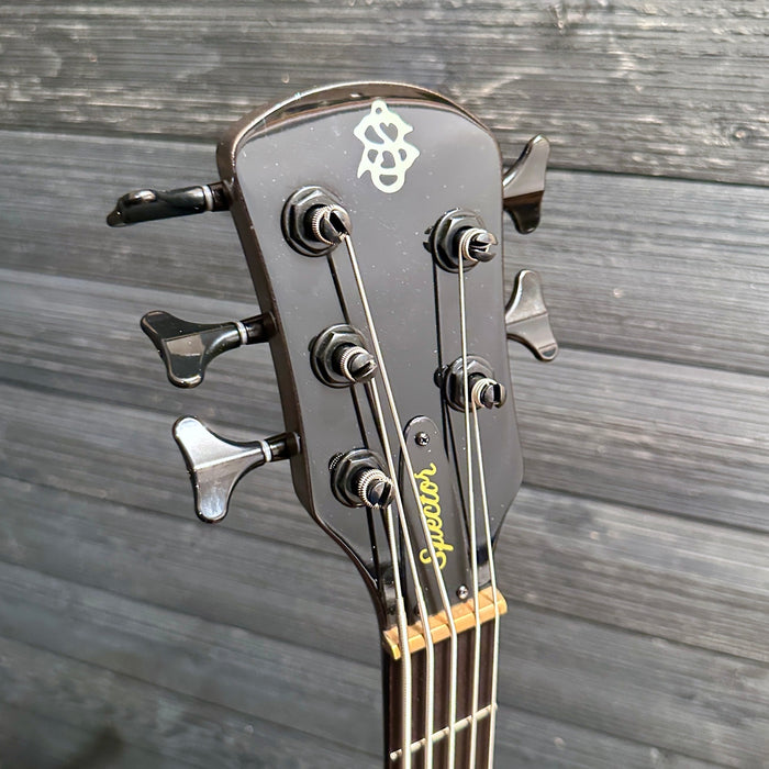 Spector NS Ethos 5 String Electric Bass Guitar w/ Bag - Gun Metal Grey