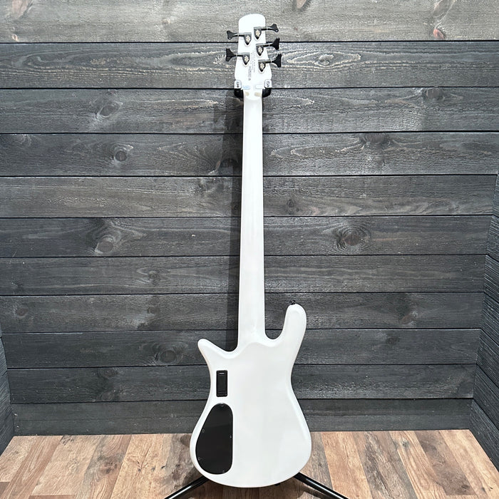 Spector NS Dimension HP 5 5-String Multi-Scale Electric Bass Guitar w/ Bag - White Sparkle Gloss