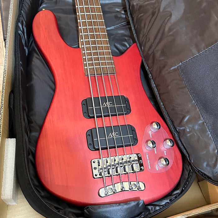 Warwick Rockbass Streamer Standard 5-String Electric Bass Guitar - Red