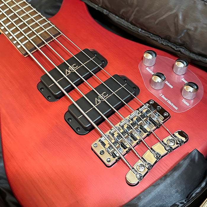 Warwick Rockbass Streamer Standard 5-String Electric Bass Guitar - Red