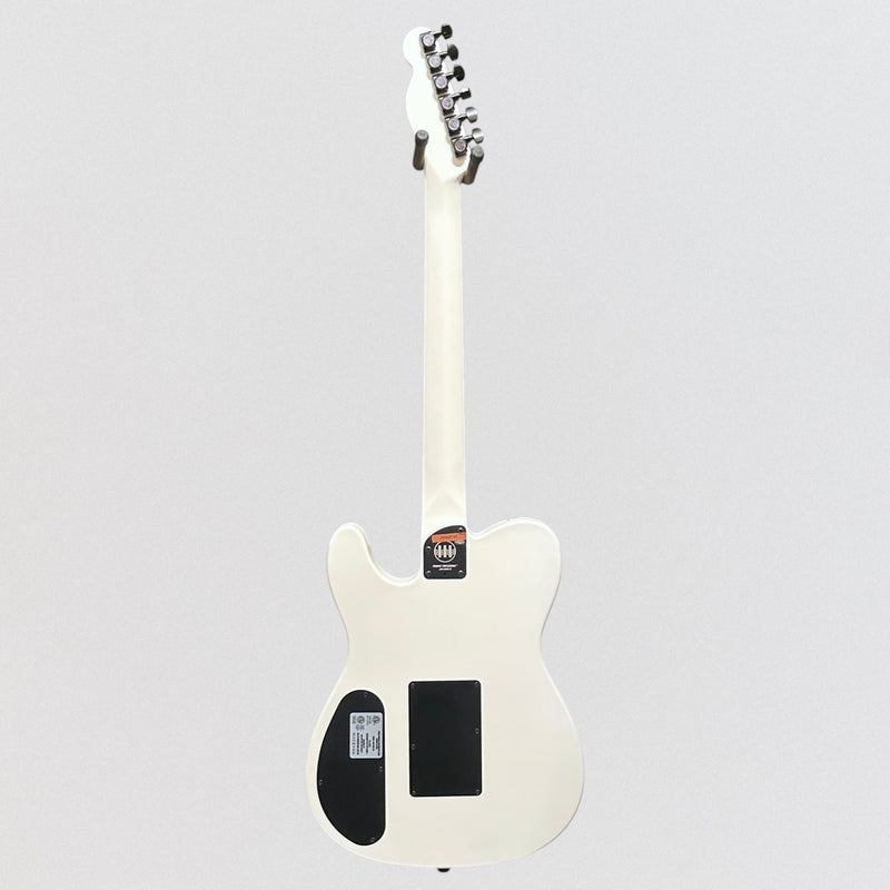 Fender Jack White Triplesonic Acoustasonic Telecaster Acoustic Electric Guitar - Satin Arctic White with Black Top