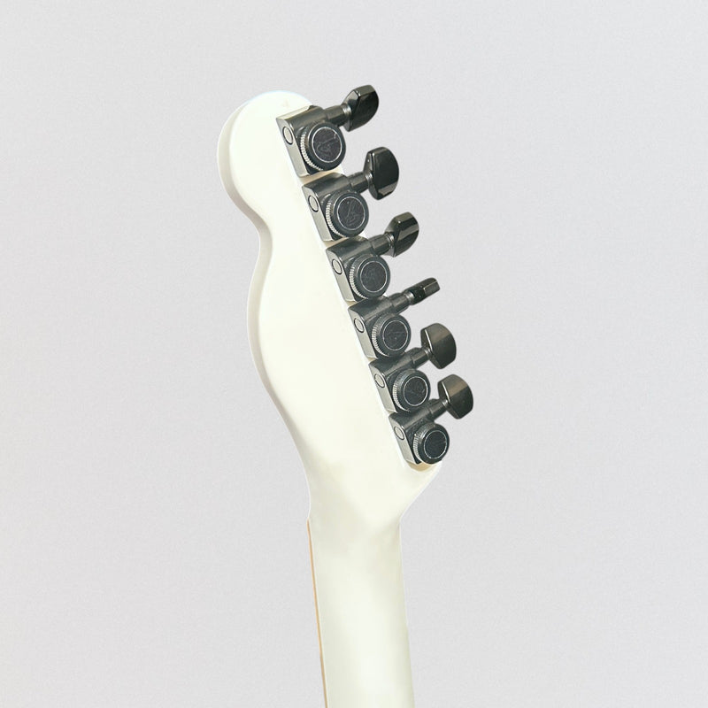 Fender Jack White Triplesonic Acoustasonic Telecaster Acoustic Electric Guitar - Satin Arctic White with Black Top