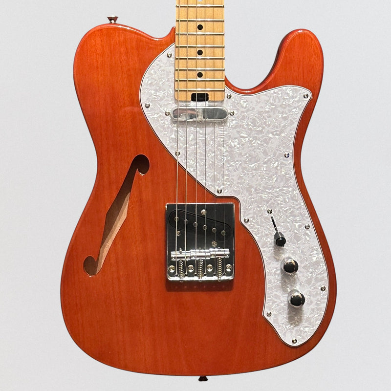 Aria TEG-TL Modern Classic Thinline Semi Hollow Tele Style Electric Guitar - Natural