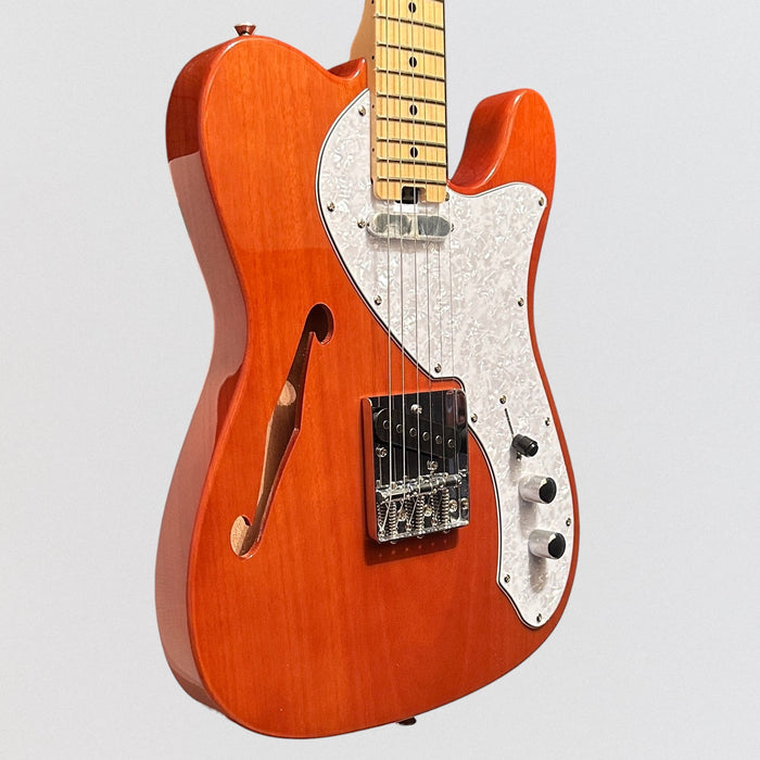 Aria TEG-TL Modern Classic Thinline Semi Hollow Tele Style Electric Guitar - Natural