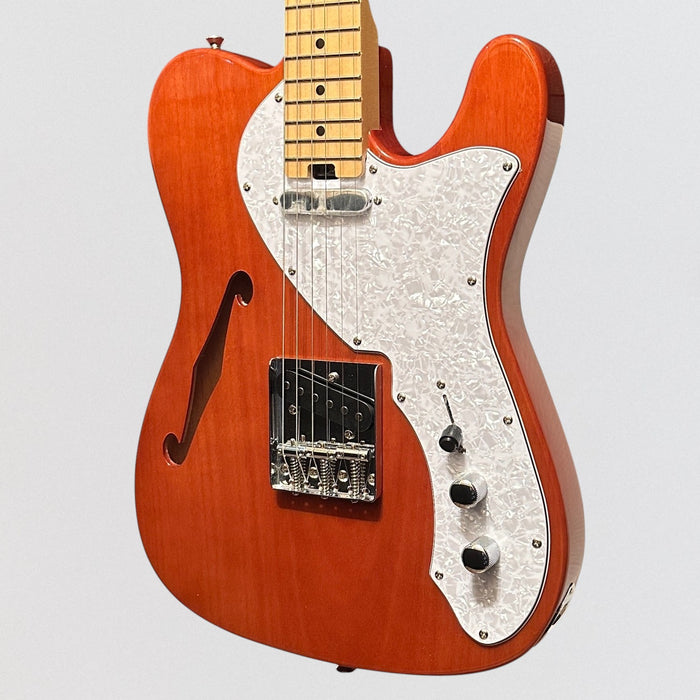 Aria TEG-TL Modern Classic Thinline Semi Hollow Tele Style Electric Guitar - Natural