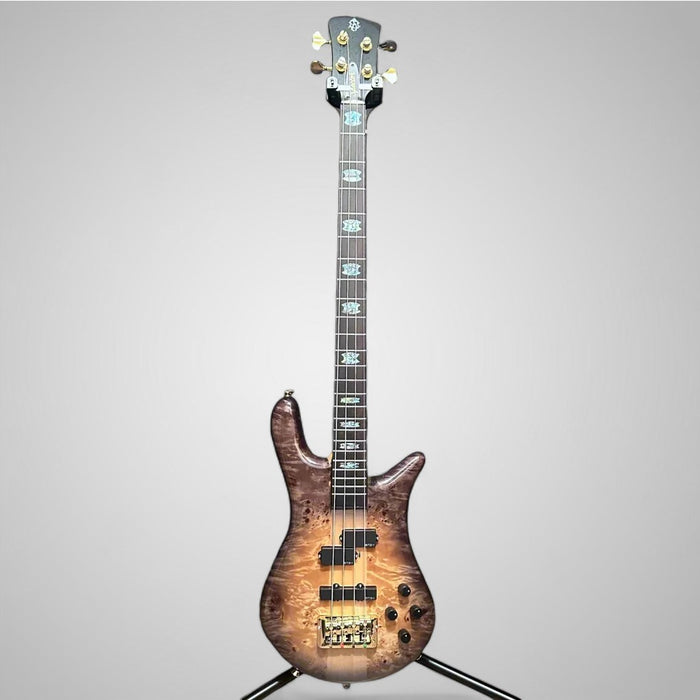 Spector Euro 4 Custom 4 String Electric Bass Guitar w/ Bag - Natural Black Burst Gloss