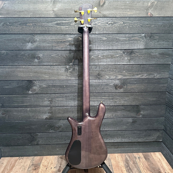 Spector Euro 4 Custom 4 String Electric Bass Guitar w/ Bag - Natural Black Burst Gloss