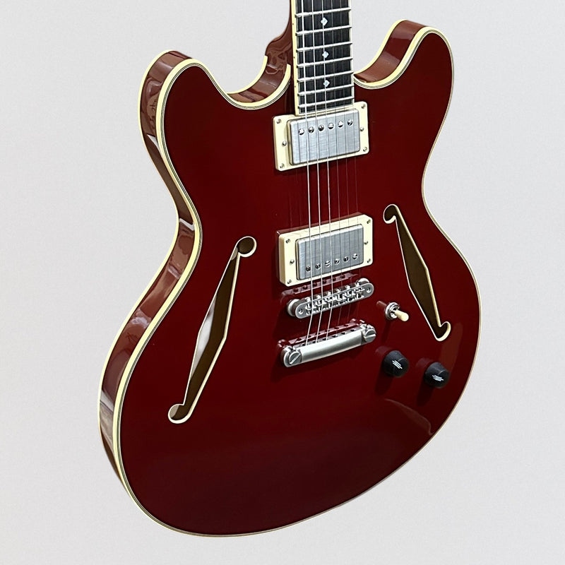 D'Angelico Excel DC Tour Collection Semi Hollowbody Electric Guitar - Solid Wine