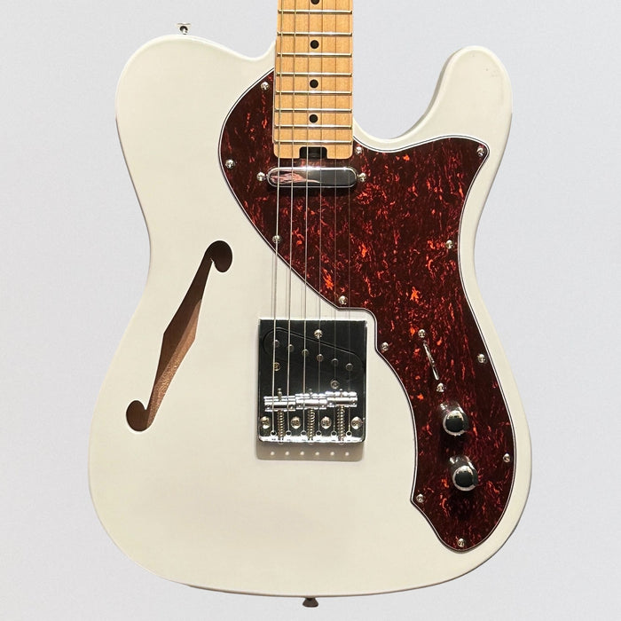 Aria TEG-TL TTWH Modern Classic Thinline Semi Hollow Tele Style Electric Guitar - White