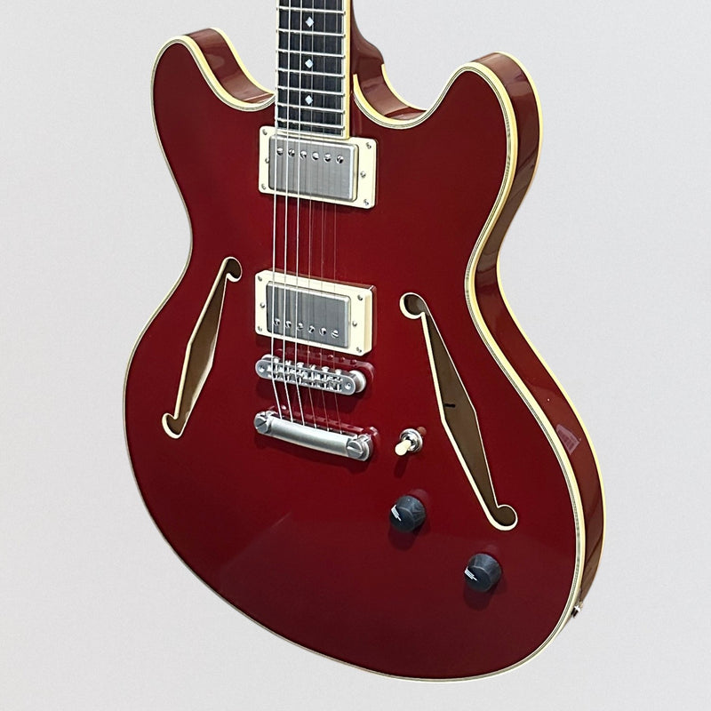 D'Angelico Excel DC Tour Collection Semi Hollowbody Electric Guitar - Solid Wine