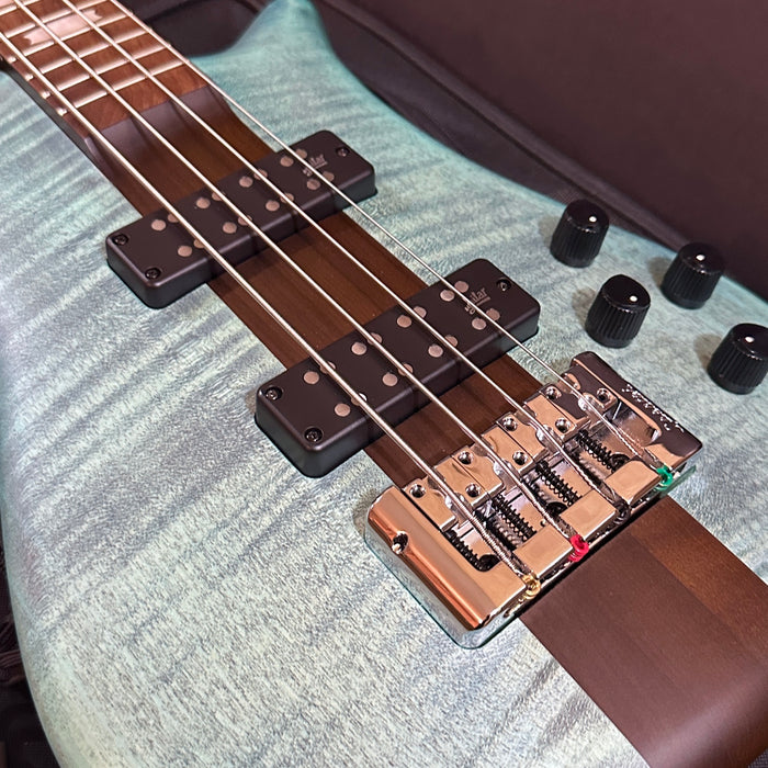 Spector Euro 4 RST 4 String Electric Bass Guitar w/ Bag - Turquoise Tide Matte