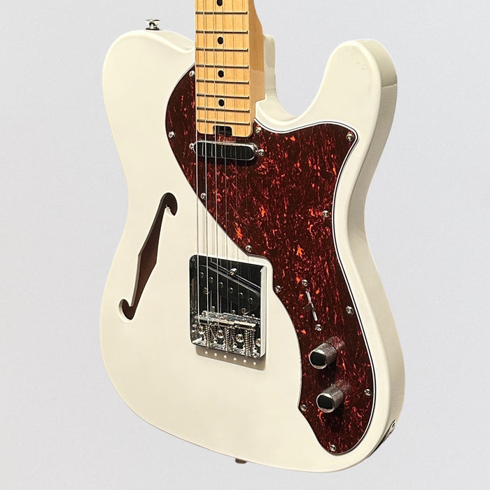 Aria TEG-TL TTWH Modern Classic Thinline Semi Hollow Tele Style Electric Guitar - White