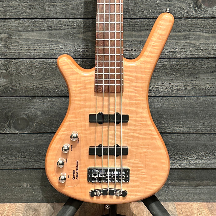 Warwick RockBass Corvette Premium 5 String Left Handed Electric Bass Guitar - Natural