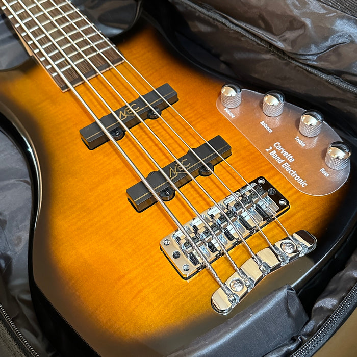 Warwick RockBass Corvette Classic 5 String Electric Bass Guitar - Sunburst