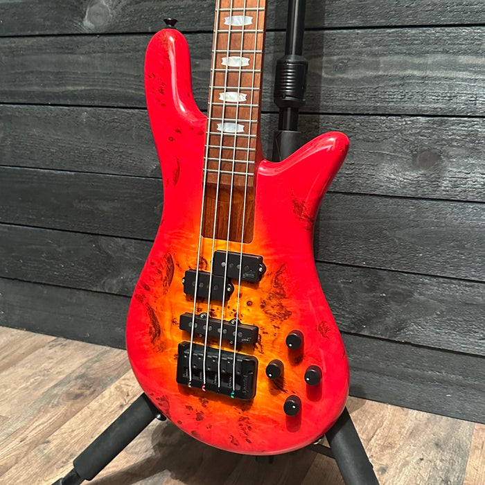 Spector Eurobolt 4 String Electric Bass Guitar w/ Bag - Inferno Red