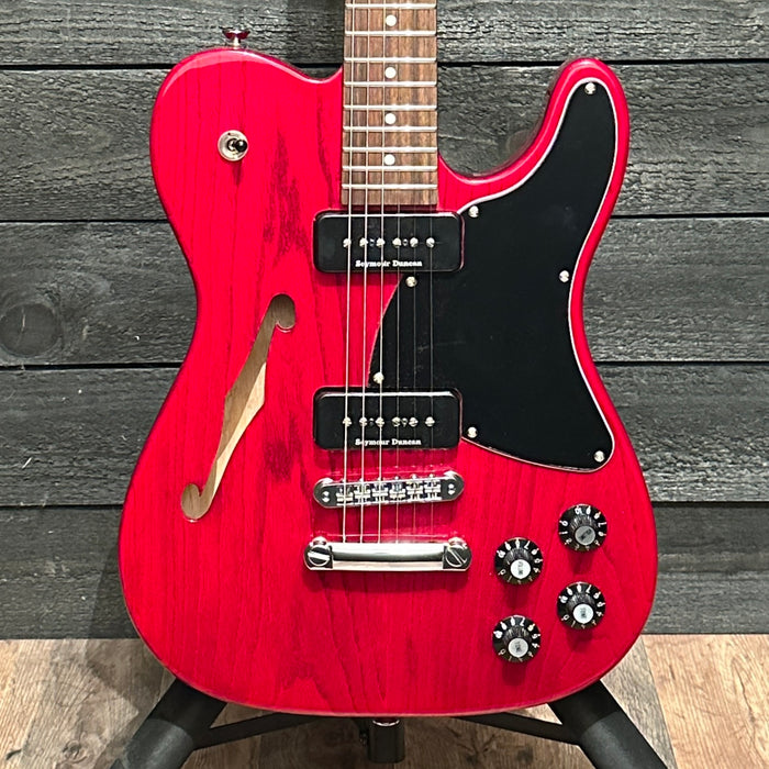 Fender Jim Adkins JA-90 Telecaster Thinline Semi Hollow Body Electric Guitar - Red