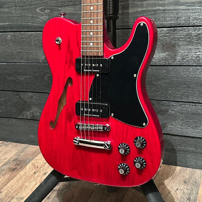 Fender Jim Adkins JA-90 Telecaster Thinline Semi Hollow Body Electric Guitar - Red