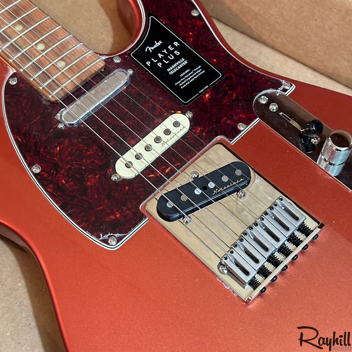 Fender Player Plus Nashville Telecaster MIM Electric Guitar Aged Candy Apple Red